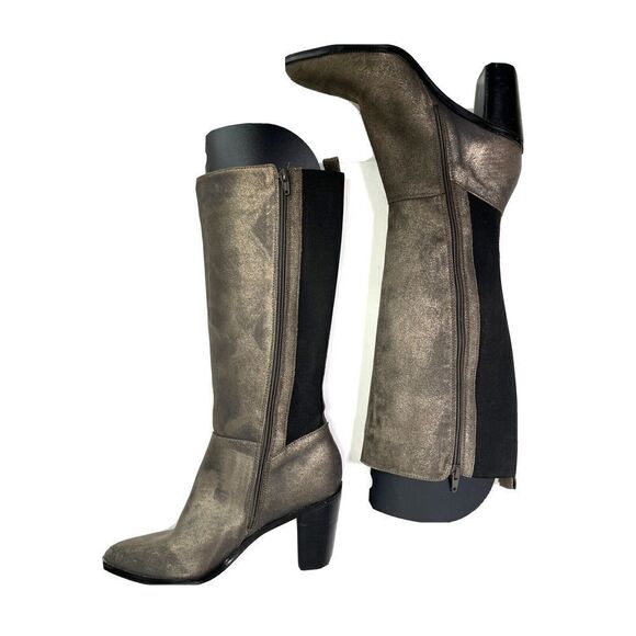 Corso Como Huey Dusted Metallic Leather Boot Size 8.5 US Gunmetal Dusted Chain - Picture 11 of 17